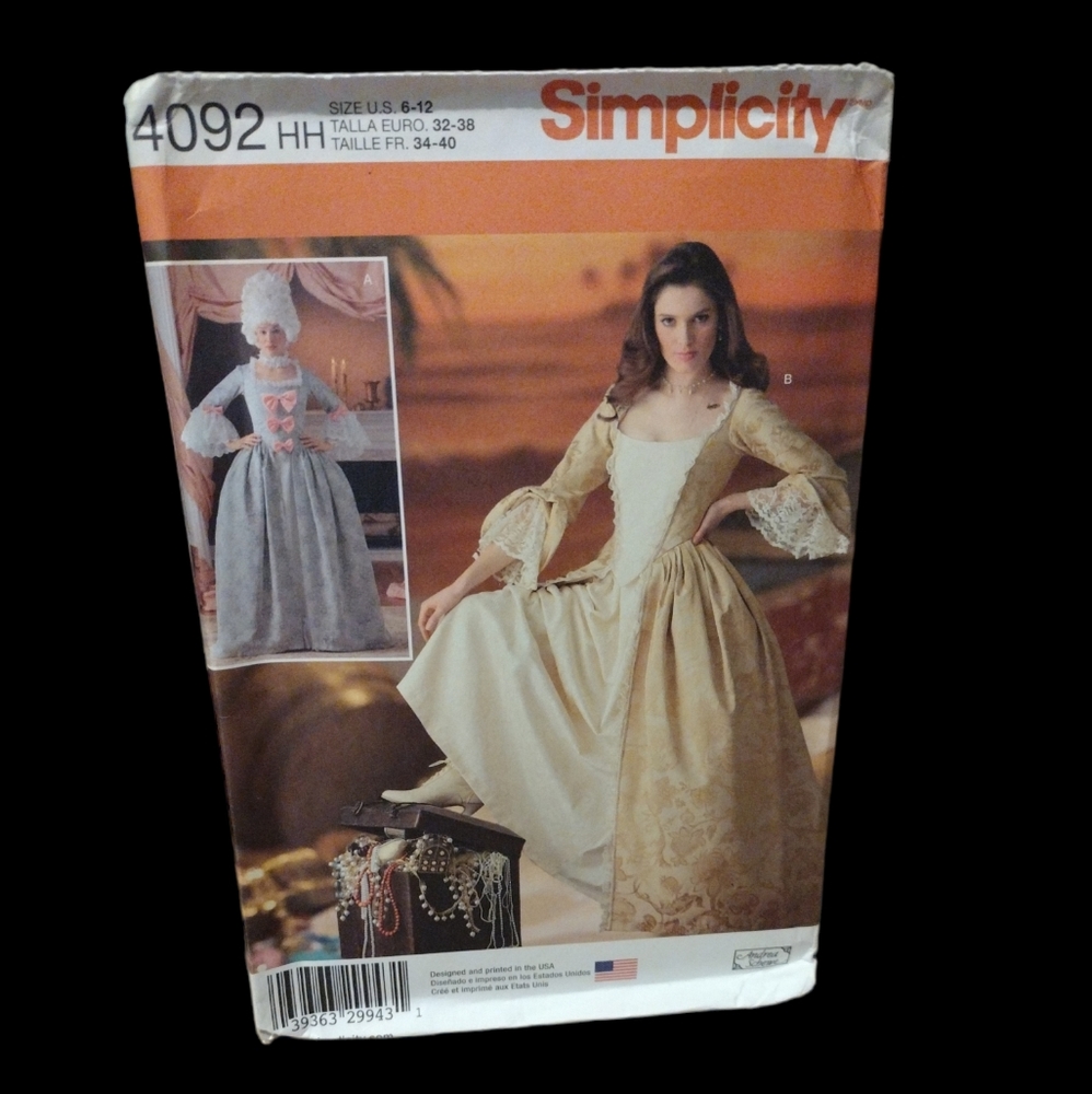 Simplicity Misses Costume Pattern